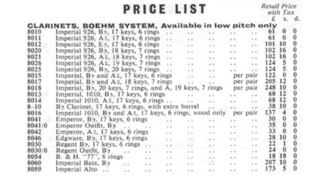 buffet clarinet serial number chart r13